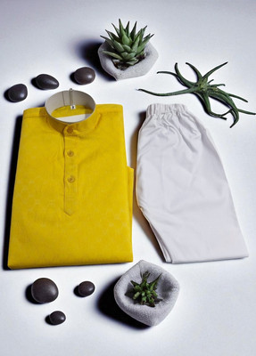 Qitty Boys Festive & Party Kurta and Pyjama Set(Multicolor Pack of 1)