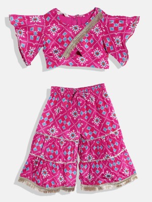 Readiprint Fashions Girls Festive & Party Kurta and Pyjama Set(Pink Pack of 2)