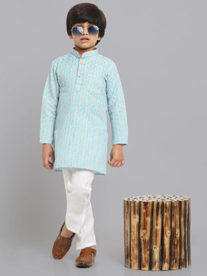 CENSAL Boys Formal Kurta and Pyjama Set(Light Blue Pack of 1)