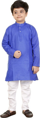 Oxipittal Club Boys Festive & Party, Formal, Wedding Kurta and Dhoti Pant Set(Blue Pack of 1)