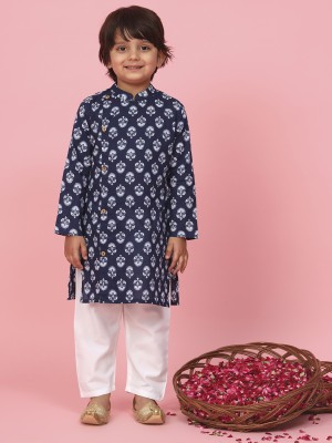 Readiprint Fashions Boys Festive & Party Kurta and Pyjama Set(Blue Pack of 1)