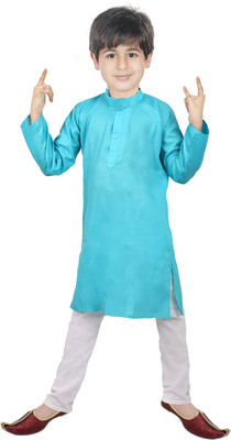 HRR Boys Festive & Party Kurta and Pyjama Set(Red Pack of 1)