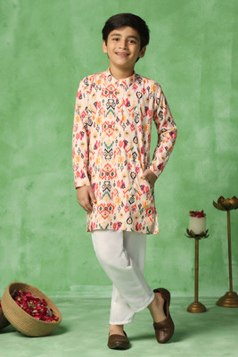 Sangria Boys Festive & Party Kurta and Pyjama Set(Multicolor Pack of 1)