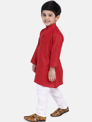 VDC FASHION TREND Baby Boys Festive & Party Kurta and Pyjama Set(Maroon Pack of 1)