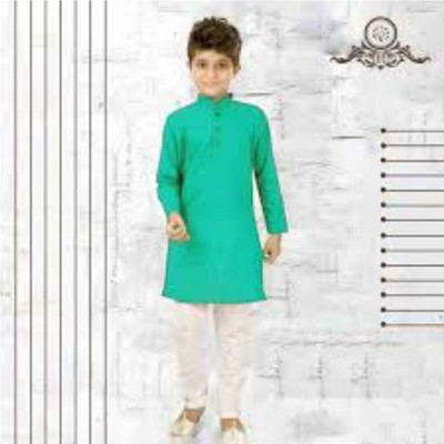 VC FASHION TREND Baby Boys Festive & Party Kurta and Pyjama Set(Green Pack of 1)