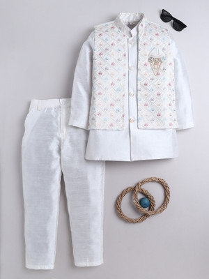 BT DEZINES Boys Wedding Sherwani and Churidar Set(Multicolor Pack of 1)