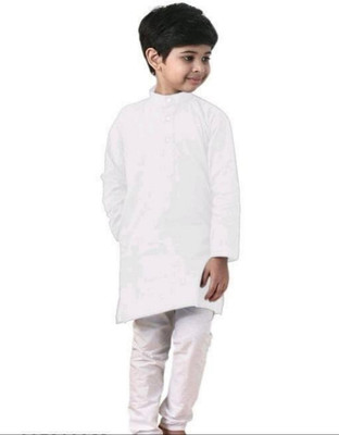 Ganesh Creation GC Boys Festive & Party Kurta and Pyjama Set(White Pack of 1)