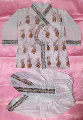 Rania Dresses Baby Boys Casual Kurta and Dhoti Pant Set(White Pack of 1)