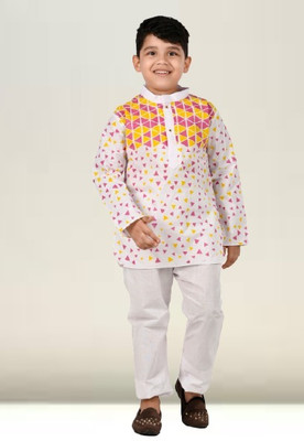 new gen Baby Boys Casual, Festive & Party, Wedding Kurta and Pyjama Set(Yellow Pack of 1)