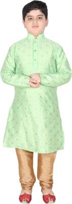 SG YUVRAJ Boys Festive & Party Kurta and Pyjama Set(Light Green Pack of 1)