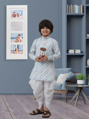 RCENSA Boys Festive & Party Dhoti & Kurta Set(Multicolor Pack of 1)
