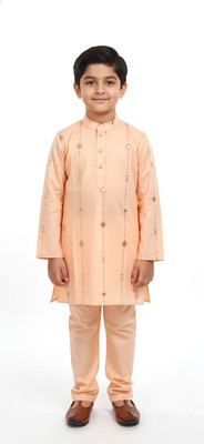 sahil collection Boys Festive & Party Kurta and Pyjama Set(Pink Pack of 1)