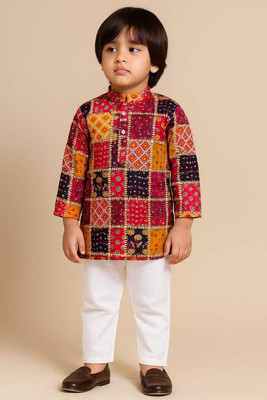 SH.KBH Baby Boys Festive & Party, Wedding, Casual, Formal Kurta and Trouser Set(Multicolor Pack of 1)