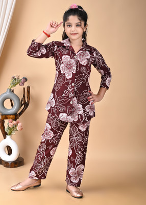 Vastra Girls Barbie Casual Shirt Pant(RED)
