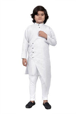 click n buy Boys Festive & Party Kurta and Pyjama Set(White Pack of 1)