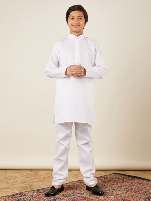 AJ Dezines Boys Festive & Party Kurta and Pyjama Set(White Pack of 1)