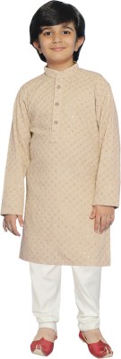 SG Boys Festive & Party Kurta and Pyjama Set(Gold Pack of 1)