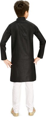 VALAKI Boys Festive & Party, Wedding Kurta and Pyjama Set(Black Pack of 1)