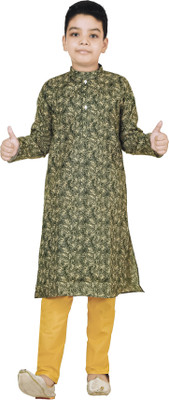VISHESTA Boys Festive & Party Kurta and Pyjama Set(Multicolor Pack of 1)