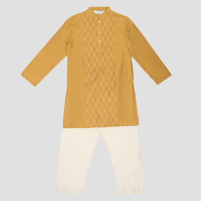 Indus Route by Pantaloons Boys Casual Top and Skirt Set(Brown Pack of 1)