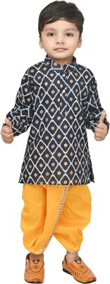 sahil collection Baby Boys Festive & Party Dhoti & Kurta Set(Yellow Pack of 1)