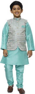 PRO ETHIC Boys Festive & Party Kurta, Waistcoat and Pyjama Set(Multicolor Pack of 1)