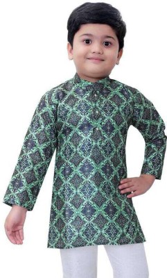 Jakas fashion Baby Boys Festive & Party, Wedding, Casual Kurta and Pyjama Set(Green Pack of 1)