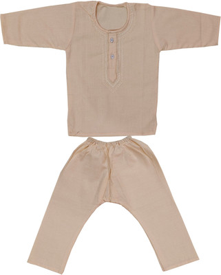 100LUCK Boys Casual Kurta and Pyjama Set(Multicolor Pack of 1)