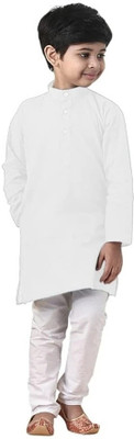 JENJEE Boys Solid A-line Kurta(White)