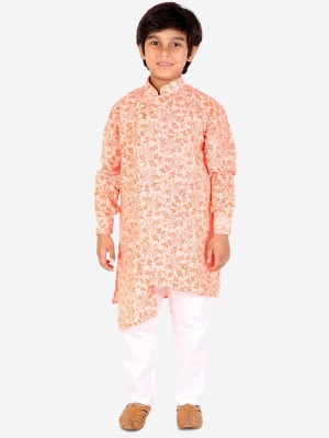 PRO ETHIC Boys Casual, Festive & Party, Wedding Kurta and Pyjama Set(Orange Pack of 1)