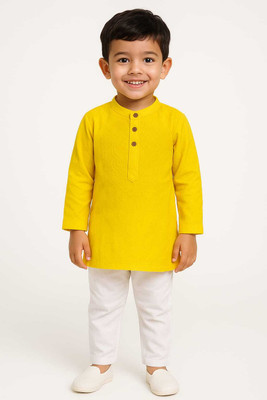 SH.KBH Boys Festive & Party Kurta and Pyjama Set(Green Pack of 1)