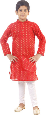 INDAISY FASHION Boys Festive & Party Kurta and Pyjama Set(Red Pack of 1)