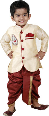 Zeus Boys Festive & Party Kurta and Dhoti Pant Set(Multicolor Pack of 1)