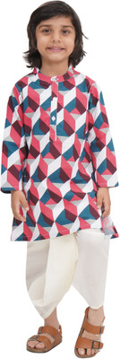 Sethukrishna Boys Festive & Party Kurta and Pyjama Set(Multicolor Pack of 1)