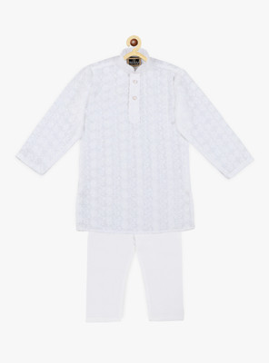 SG YUVRAJ Baby Boys Festive & Party Kurta and Pyjama Set(White Pack of 1)