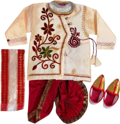 Tahiya Fashion Baby Boys Festive & Party Dhoti & Kurta Set(Multicolor Pack of 1)