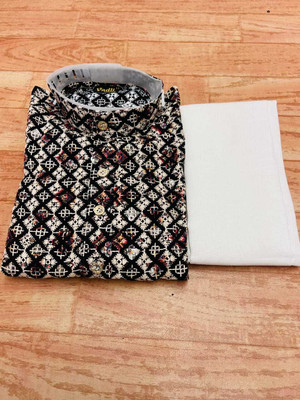 VADLI FASHION Baby Boys Festive & Party Kurta and Pyjama Set(Dark Blue Pack of 2)