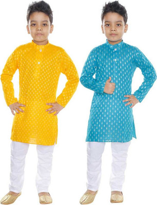 Covetus Boys Festive & Party Kurta and Pyjama Set(Multicolor Pack of 2)