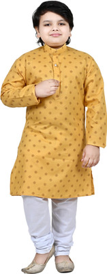 Arshia Fashions Boys Festive & Party, Wedding Kurta and Pyjama Set(Yellow Pack of 1)