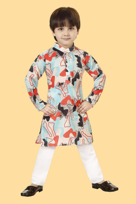 VISHESTA Boys Festive & Party Kurta and Pyjama Set(Multicolor Pack of 1)