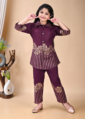 Jbegam Girls Casual Kurta and Pyjama Set(Multicolor Pack of 1)