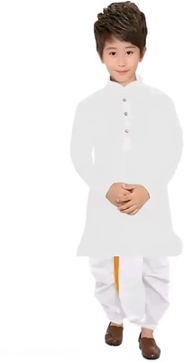 JILANI TRADERS Boys Festive & Party Kurta and Dhoti Pant Set(White Pack of 1)