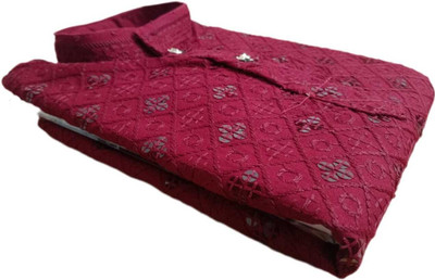 SHRISTIKIDS Baby Boys Festive & Party Kurta and Pyjama Set(Pink Pack of 1)