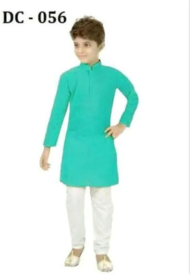 VC FASHION HUB Baby Boys Festive & Party Kurta and Pyjama Set(Green Pack of 1)
