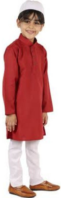 VDC FASHION TREND Baby Boys Festive & Party Kurta and Pyjama Set(Maroon Pack of 1)