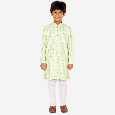 PRO ETHIC Boys Festive & Party Kurta and Pyjama Set(Green Pack of 1)