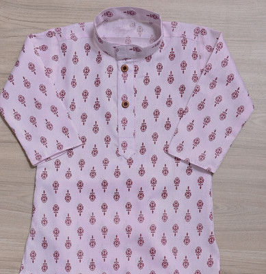 FG FASHION Baby Boys Festive & Party Kurta and Dhoti Pant Set(Pink Pack of 1)