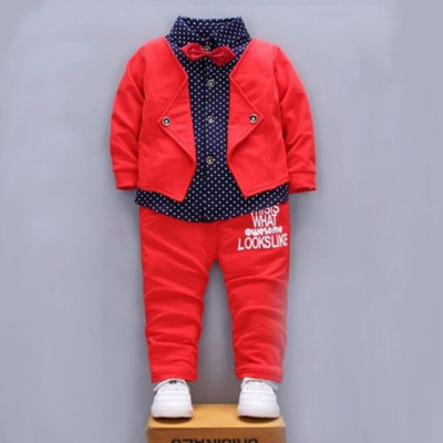 KHODIYAR FASHION Boys Casual Blazer, Shirt and Trouser Set(Dark Blue Pack of 1)