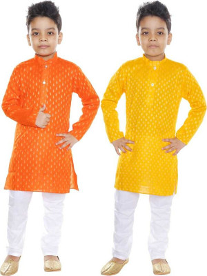 Covetus Boys Festive & Party Kurta and Pyjama Set(Multicolor Pack of 2)
