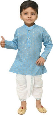 SAHIL CLLOECTION Baby Boys Festive & Party Kurta and Dhoti Pant Set(Blue Pack of 1)